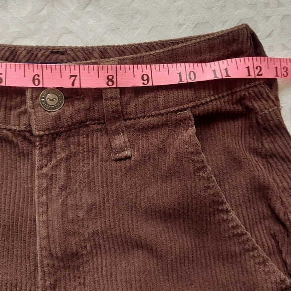 Hollister Women Brown Corduroy Cargo Pants Size 24 Baggy High Rise Straight Leg - Picture 9 of 14